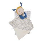 DouDou et Compagnie Biene Schmusetuch, cremeweiß im Karton | Kuscheltier.Boutique