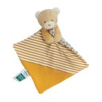 DouDou et Compagnie Teddybär Schmusetuch, honiggelb gestreift | Kuscheltier.Boutique