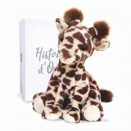 Giraffe Lisi, braun Plüschtier in Geschenkkarton Histoire d'Ours | Kuscheltier.Boutique