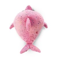 Nici GLUBSCHIS Plüschtier Delfin Delfina, rosa-weiß von oben | Kuscheltier.Boutique