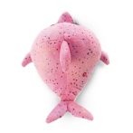 Nici GLUBSCHIS Plüschtier Delfin Delfina, rosa-weiß von oben | Kuscheltier.Boutique