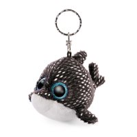 Schlüsselanhänger Hai Fisch Ferris, grau Vorderseite | Kuscheltier.Boutique