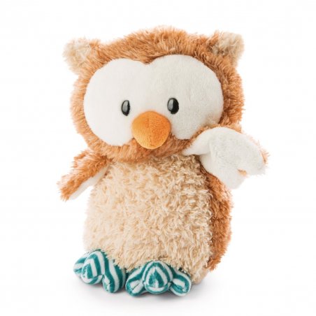 NICI Owlsons Baby Eule Owlino mit den grünen Füßen, 22cm Rückseite | Kuscheltier.Boutique