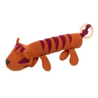 sigikid Strickgreifling für Babys Tiger orangerot, Rassel | Kuscheltier.Boutique