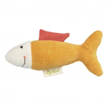 sigikid GREEN Bio Greifling Fisch, ockergelb | Kuscheltier.Boutique