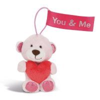 NICI Love Collection: Teddybär "You & Me" mit Herz, rosa Anhänger | Kuscheltier.Boutique