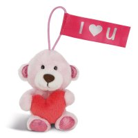 NICI Love Collection Teddybär "I love Y" mit Herz, rosa Anhänger | Kuscheltier.Boutique