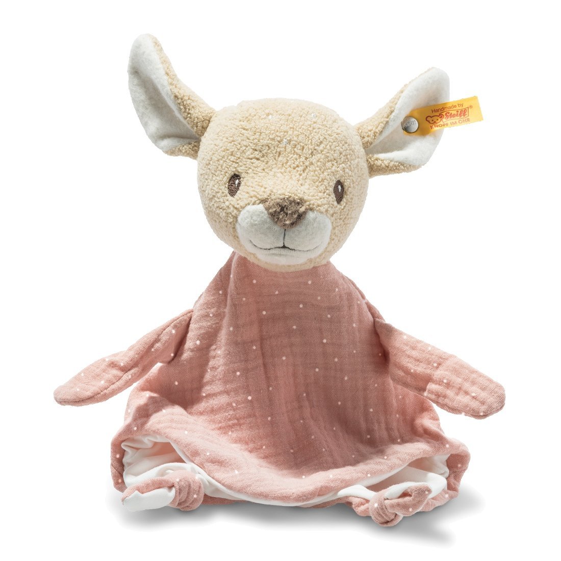 Steiff GOTS Schmusetuch Reh Raja, rosa | Kuscheltier.Boutique