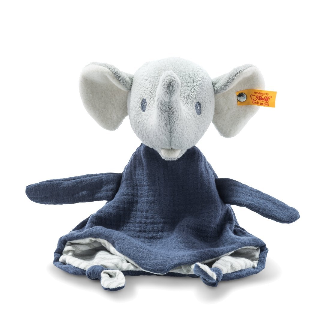 Steiff GOTS Schmusetuch Elefant Elliot, blau | Kuscheltier.Boutique