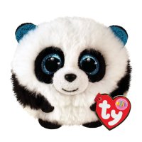 Ty Puffies Plüschtiere Panda Bamboo, schwarz-weiß | Kuscheltier.Boutique