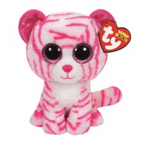 Ty Beanie Boo's Plüschtiere Tiger Asia, weiß / pink | Kuscheltier.Boutique