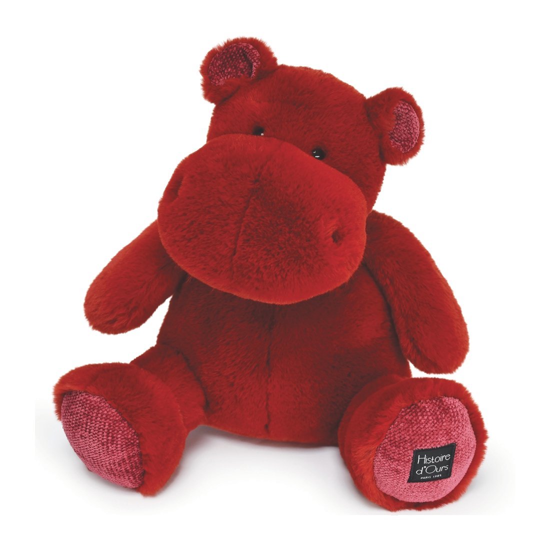 Histoire d'Ours: Nilpferd Hippo Hip'Kiss, 40cm rot | Kuscheltier.Boutique