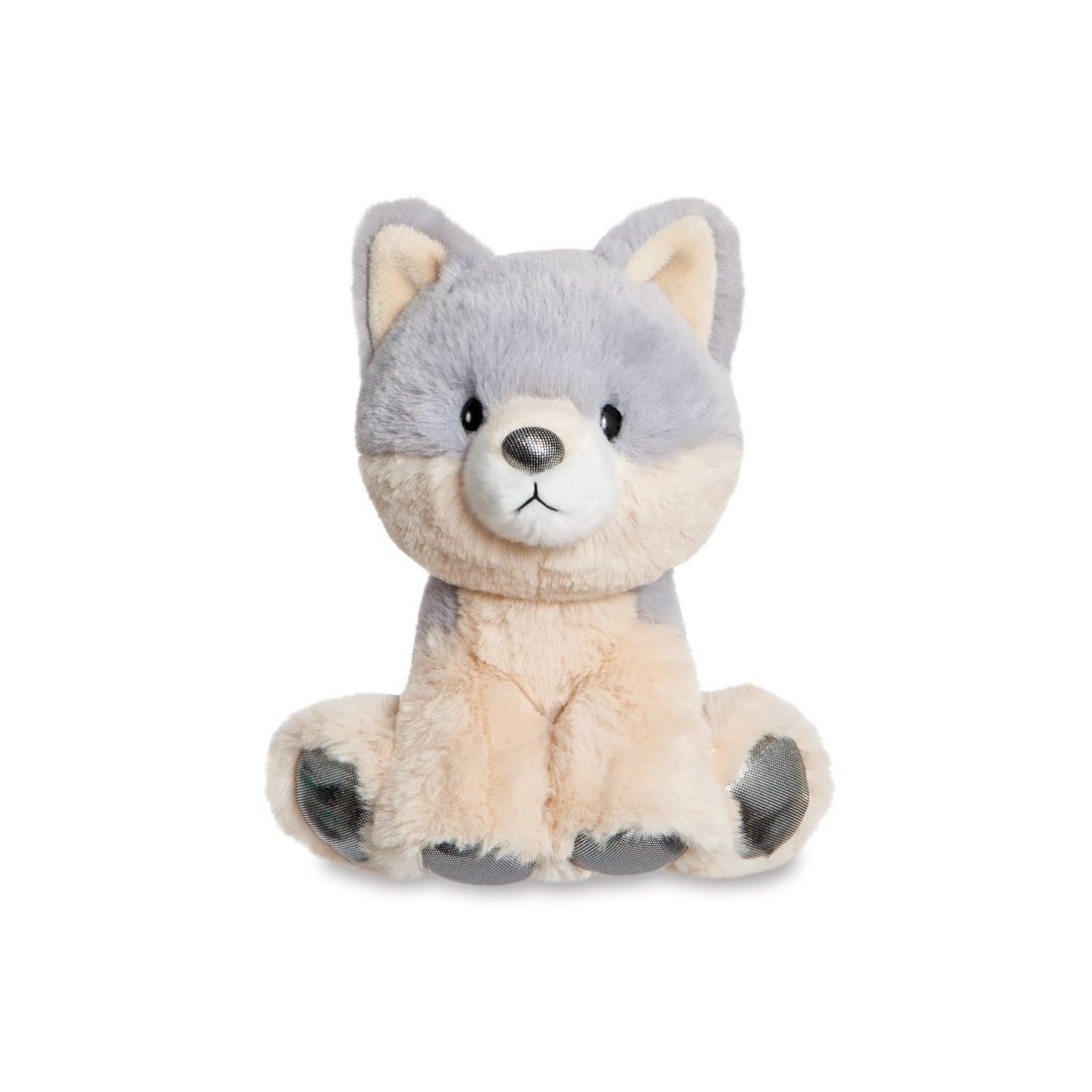 Wolf Glitzy Tots, Vorderseite AuroraWorld Plüschtiere | Kuscheltier.Boutique