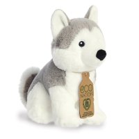 Hund Husky Eco Nation mit Etikett | Kuscheltier.Boutique
