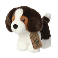 Hund Husky Eco Nation mit Etikett Vorderseite | Kuscheltier.Boutique
