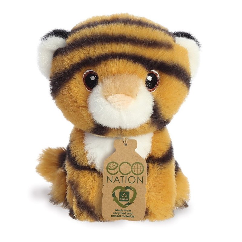 Tiger Eco Nation, Mini Plüschtier Vorderseite | Kuscheltier.Boutique