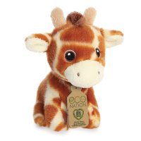 Giraffe Eco Nation, Mini Kuscheltier mit Etikett | Kuscheltier.Boutique