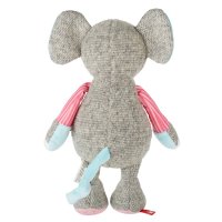 sigikid Patchwork Sweety 2022 Elefant grau / rosa Rückseite | Kuscheltier.Boutique