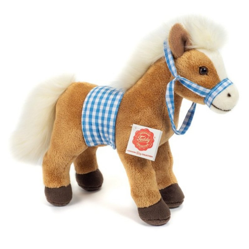 Hermann TEDDY Pferd mit Sattel, stehend | Kuscheltier.Boutique