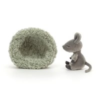 Jellycat Hibernating Plüschtiere Maus mit Nest | Kuscheltier.Boutique