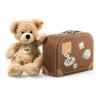 Steiff Teddybär Fynn mit braunem Koffer | Kuscheltier.Boutique