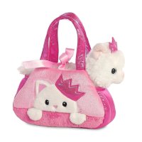 Fancy Pals: weiße Katze in rosa Tasche | Kuscheltier.Boutique