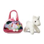 Fancy Pals: weißes Einhorn mit bedruckter Tasche | Kuscheltier.Boutique