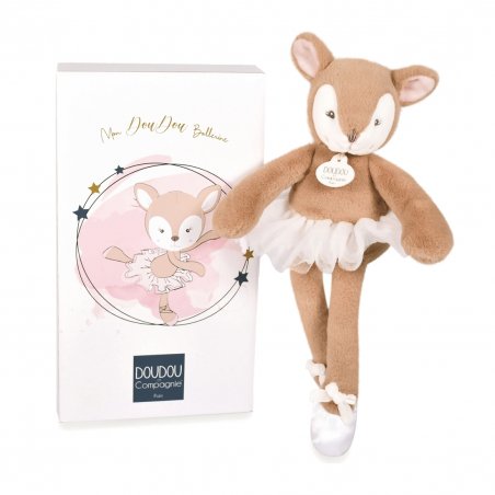 DouDou Stoffpuppe Ballerina Rehkitz mit Geschenkkarton | Kuscheltier.Boutique