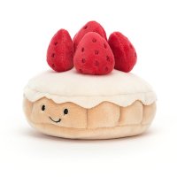 Jellycat Pretty Patisserie Erdbeertörtchen Tarte Aux Fraises | Kuscheltier.Boutique