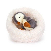 Jellycat Hibernating Plüschtiere Pinguin im Nest | Kuscheltier.Boutique