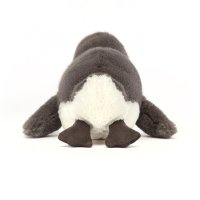 Jellycat Skidoodle Plüsch Pinguin grau-weiß Rückseite | Kuscheltier.Boutique