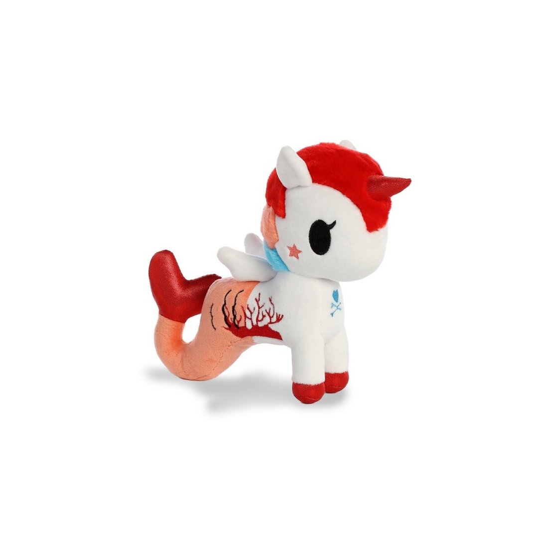 Tokidoki Plüscheinhorn Mermicorno Cora, rot / weiß | Kuscheltier.Boutique Tokidoki Plüscheinhorn Mermicorno Cora, rot / weiß | Kuscheltier.Boutique