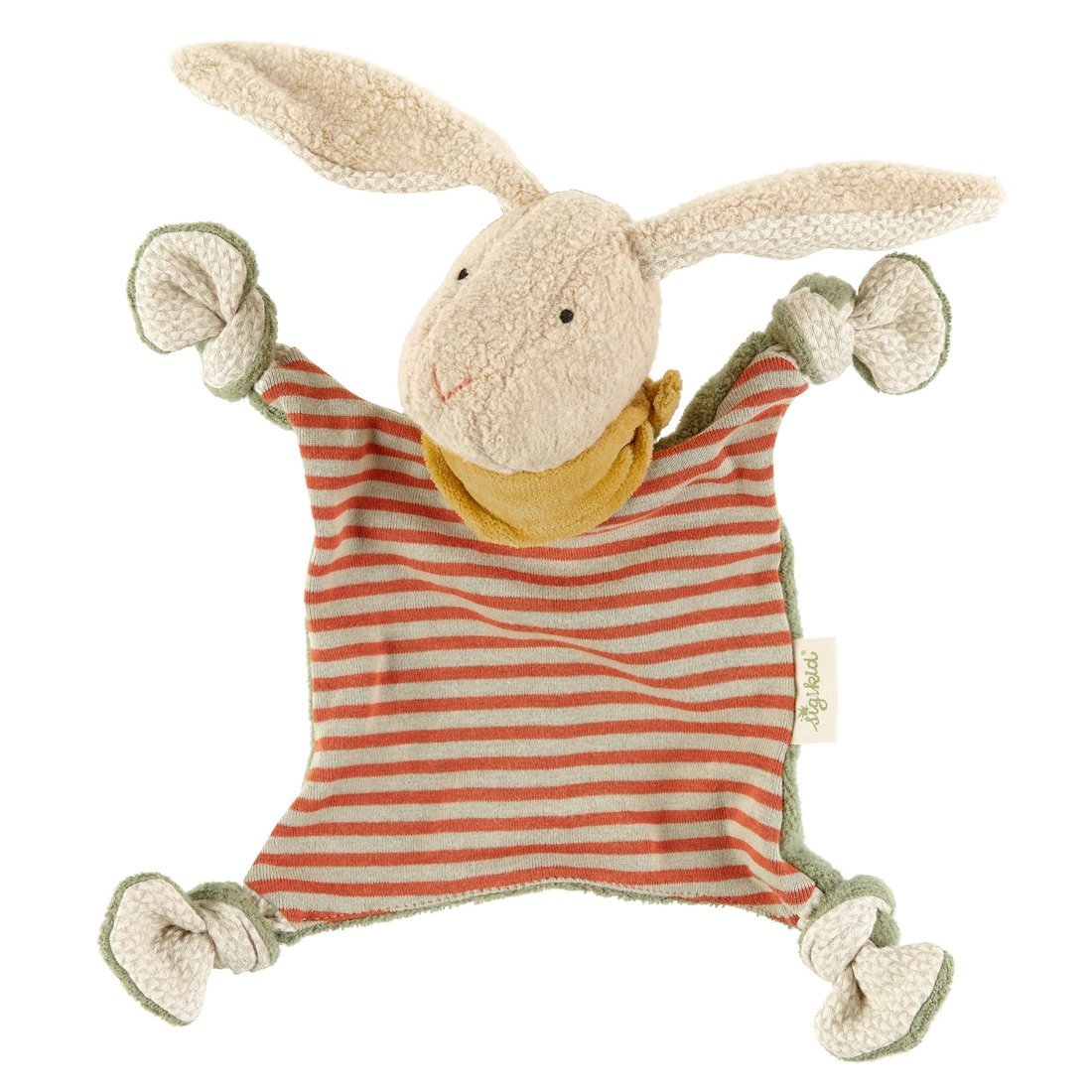 sigikid GREEN Bio Collection Hase gestreift, Schmusetuch | Kuscheltier.Boutique