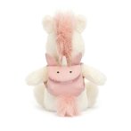 Jellycat Einhorn Backpack Unicorn mit Rucksack Rückseite | Kuscheltier.Boutique