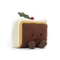 Jellycat Amuseables Christmas Cake, Vorderseite | Kuscheltier.Boutique