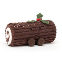 Jellycat Amuseables Yule Log, Schokorolle Vorderseite | Kuscheltier.Boutique