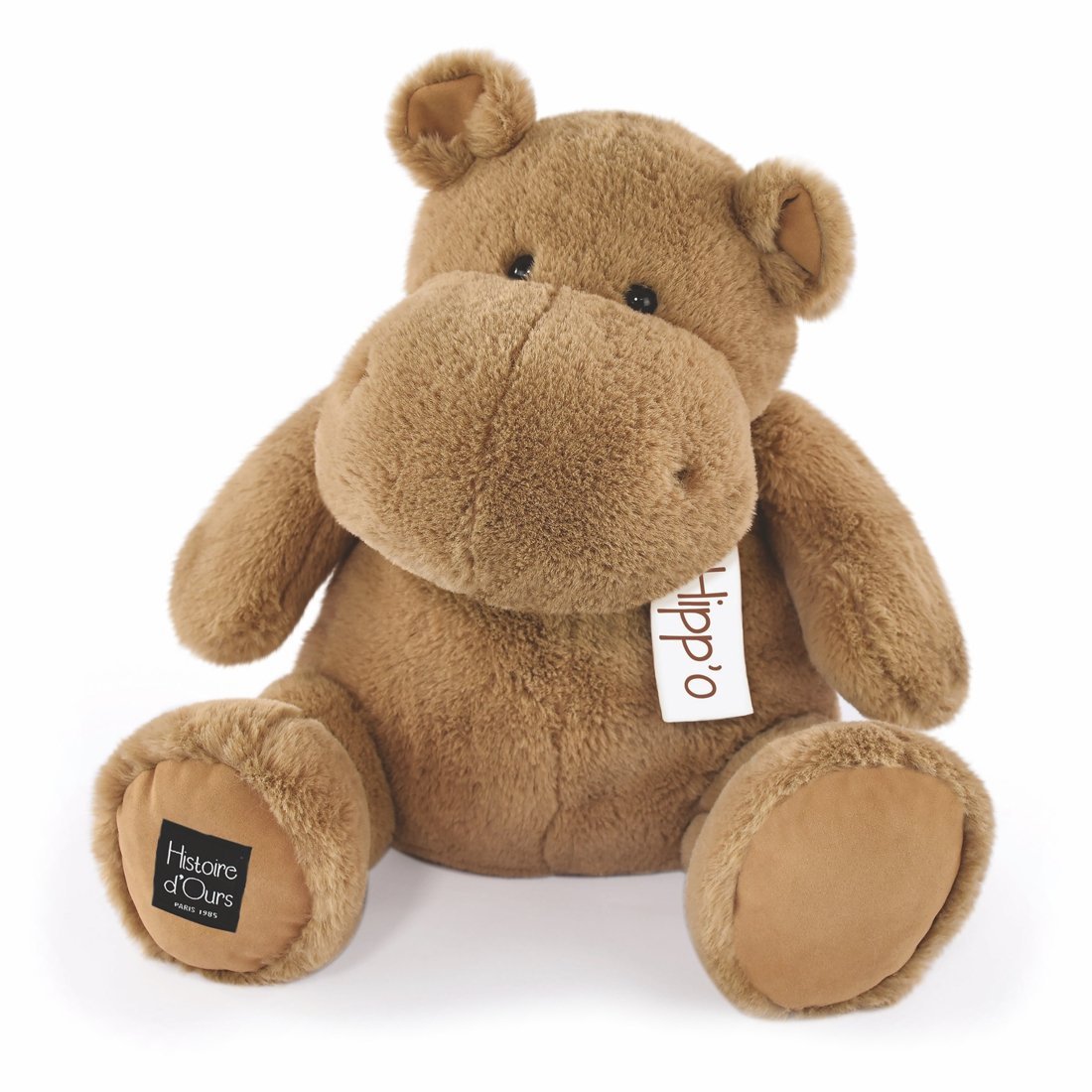 Histoire d'Ours: Nilpferd Hippo Chocolate Chaud, 40cm hellbraun | Kuscheltier.Boutique