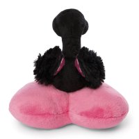 NICI Love Koellektion Schwan auf Herz, schwarz Rückseite | Kuscheltier.Boutique