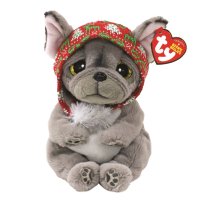 Ty Beanie Bellies Bulldogge Weihnachtshund Nordic, grau | Kuscheltier.Boutique