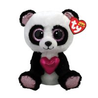 Ty Beanie Boos Panda Esme mit Herz, schwarz-weiß | Kuscheltier.Boutique