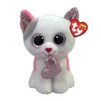 Ty Beanie Boos Katze Milena, weiß / rosa | Kuscheltier.Boutique