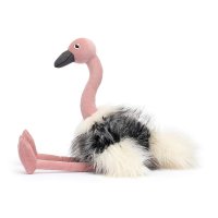 Jellycat Strauß Ramonda Ostrich, schwarz-weiß | Kuscheltier.Boutique