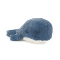 Jellycat Wal Wavelly Whale Blue, Vorderseite | Kuscheltier.Boutique