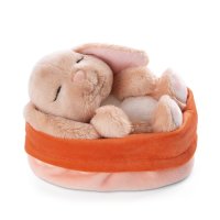 Hase Sleeping Bunnies Karamell im orangen Körbchen | Kuscheltier.Boutique