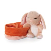 Hase Sleeping Bunnies Karamell mit orangen Körbchen | Kuscheltier.Boutique
