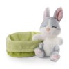 NICI Hase Sleeping Bunnies grau mit grünen Körbchen | Kuscheltier.Boutique