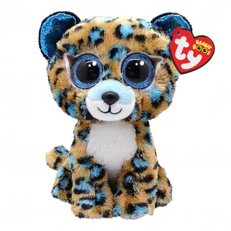 Ty Beanie Boos Leopard Cobalt, braun / türkis | Kuscheltier.Boutique