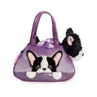 Fancy Pals Bulldogge in violetter Tasche | Kuscheltier.Boutique