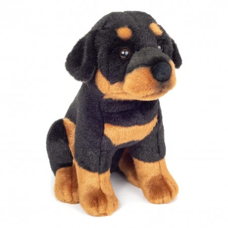 Hermann TEDDY Rottweiler schwarz-braun, sitzend | Kuscheltier.Boutique