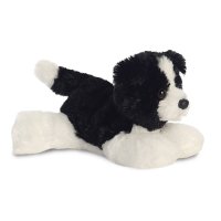 Aurora Mini Flopsies Border Collie, schwarz-weiß | Kuscheltier.Boutique